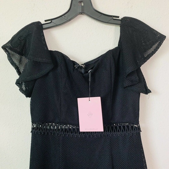 Hello Molly Black In Other News Black Net Dress - Picture 5 of 6